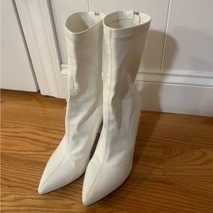 Nasty gal white boots size 6